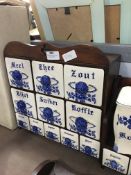 Dutch Delft Spice Drawers