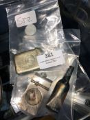 Silver Plated Vesta, Tin Vesta and a Novelty Bottl