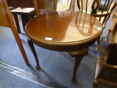 Circular Walnut Occasional Table