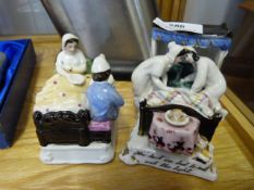 Two Reproduction Pottery Fairings