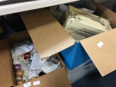 Two Boxes Containing Christmas Decorations