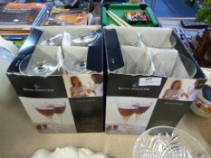 Two Boxes of Four Royal Doulton Elegance Drinking
