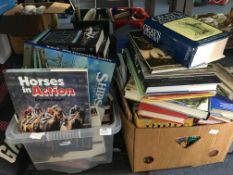 Two Boxes Containing Hardback Fiction & Nonfiction