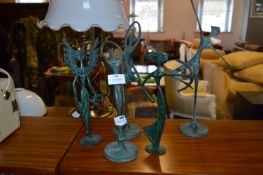 Bronze Effect Figurines - Dancers