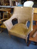 Wicker Cane Armchair
