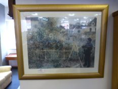 Gilt Framed Print - Renior Monet Painting in his G