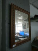 Carved Oak Framed Wall Mirror