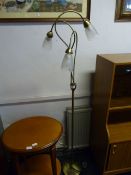 Brass Effect Three Branch Standard Lamp