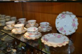 Royal Crown Derby Floral Patterned Tea Set Twenty