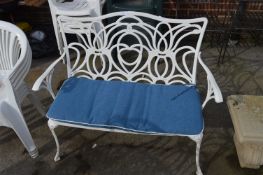 Painted Metal Garden Bench