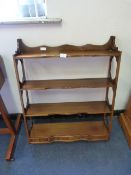 Mahogany Wall Mounted Four Height Shelf Unit