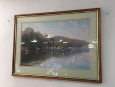 Framed Peter Symonds Print - River Scene