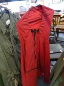 LL Bean Red Outdoor Hooded Smock