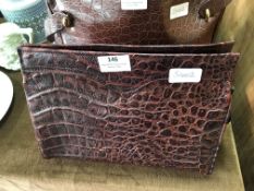 Harrods Faux Crocodile Skin Handbag