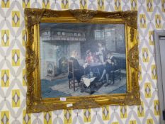 Gilt Framed Print - Playing Cards