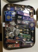 Collection of Commemorative Teaspoons and Coins