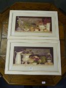 Pair of Framed Prints - Still Life Flowers