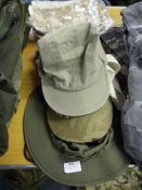 Four Military Style Hats