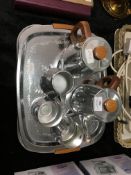 Stainless Steel Tea Set and Tray