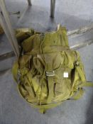 Military Green Backpack and Contents