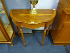 Walnut Half Round Hall Table
