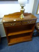 Walnut Effect Bookshelf with Two Drawers