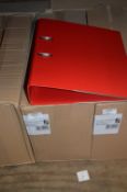 Box Containing Ten A4 Lever Arch Folders (Red)