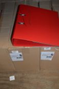 Box Containing Ten A4 Lever Arch Folders (Red)