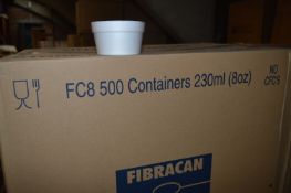 Three Boxes Containing 500 FC8 8oz Polystyrene Tubs