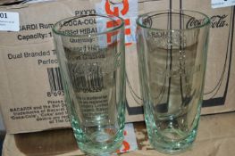 Box Containing 12 Bacardi & Coca-Cola Branded Glasses