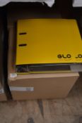 Box Containing 12 A4 Glo Lever Arch Folders (Lemon)