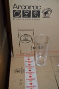 Box Containing 48 Government Stamped Half Pint Unbranded Glasses