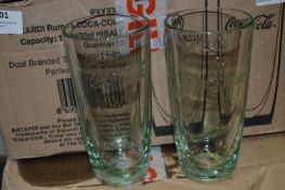 Box Containing 12 Bacardi & Coca-Cola Branded Glasses