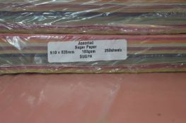 250 Sheets of 100gsm 510x635mm Sugar Paper (Various Colours)