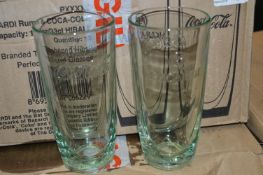 Box Containing 12 Bacardi & Coca-Cola Branded Glasses