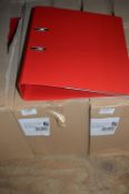 Box Containing Ten A4 Lever Arch Folders (Red)