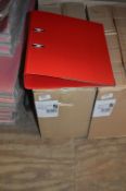 Box Containing Ten A4 Lever Arch Folders (Red)