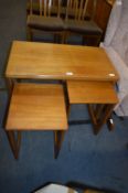 Macintosh Teak Fold Over Top Nest of Tables