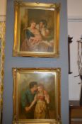 Pair of Gilt Framed Victorian Style Prints - Young