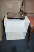 White Wall Mounted Shelf Unit and Bathroom Scales