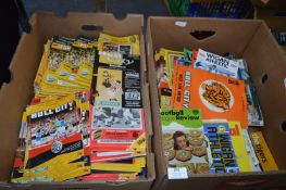 Two Boxes of Hull City Home & Away Football Progra