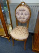 Pink Floral Upholstered Bedroom Chair