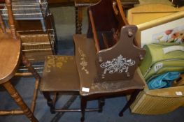 Two Painted Occasional Tables and a Magazine Rack
