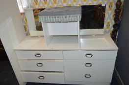 White Melamine Dressing Table with Stool