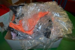 50 Assorted Children's Clothing Items Including Stretchy Orange Shorts, Black 3/4 Shorts etc.