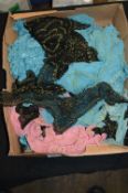 Box Containing Lace and Net Lingerie Panels