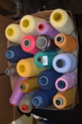 Twelve Cones of Mixed Polyester Thread