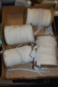 Four Rolls of Elasticated Cream Trim