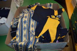Box Containing 50 Items of Children's Clothing Including Dungarees, Top and Shorts etc.