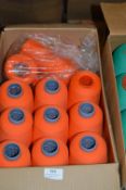 Twelve Cones of Orange Polyester Thread